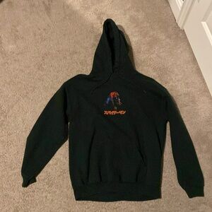 Dark green spiderman hoodie